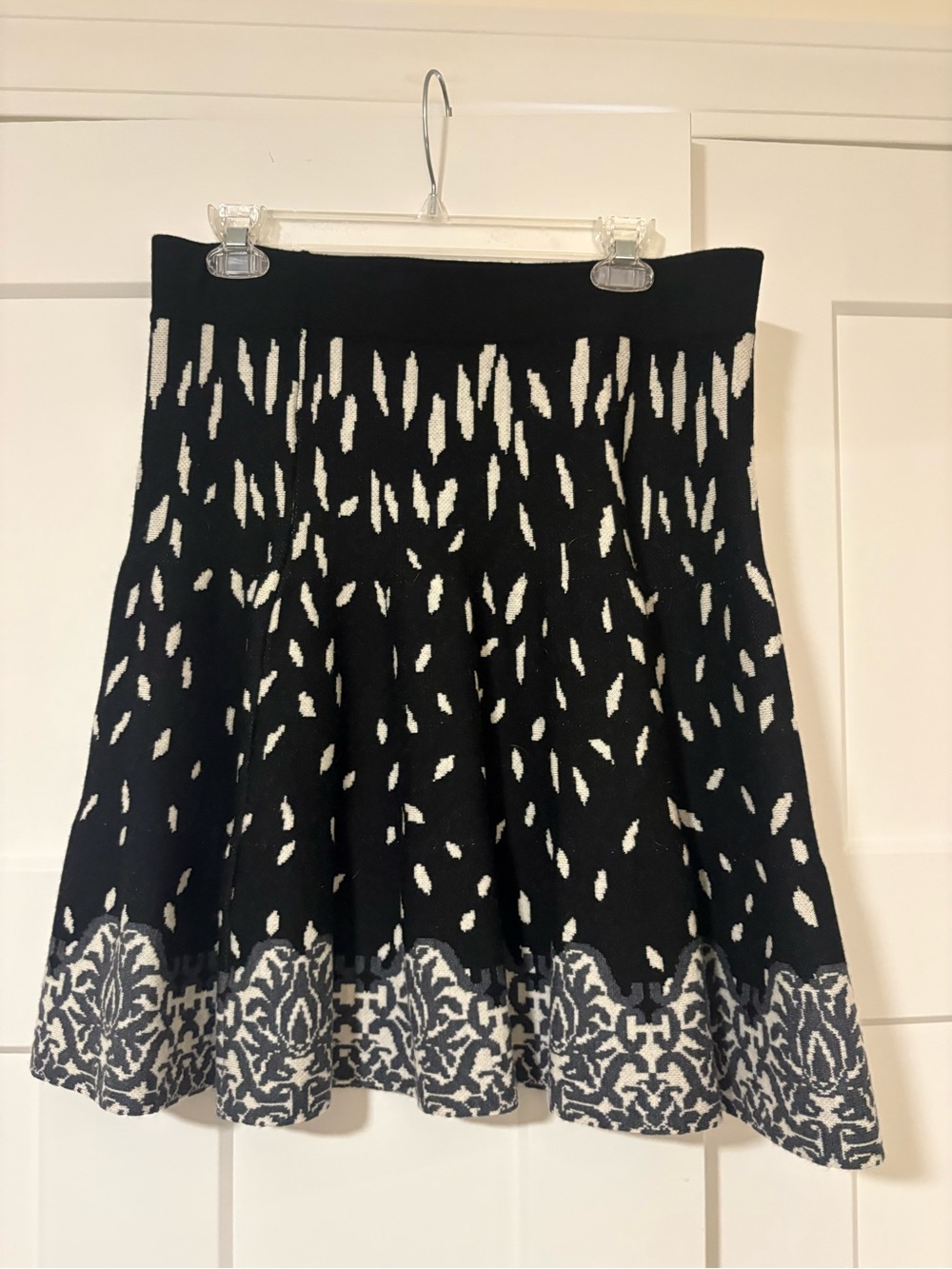 Black & White Patterned Circle Skirt